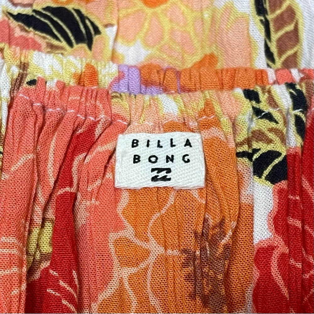 Billabong Girls' Bright Floral Love Sugar Coral Mini Boho Dress Size Medium NWT - Picture 9 of 13